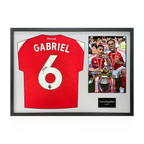 Gabriel Magalhães Signed Arsenal Champions Shirt Classic Frame