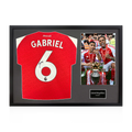 Gabriel Magalhães Signed Arsenal Champions Shirt Classic Frame