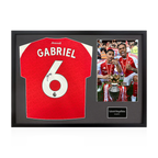 Gabriel Magalhães Signed Arsenal Champions Shirt Classic Frame