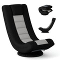 360° Swivel Gaming Chair 4 Position Adjustable Folding Floor Sofa-Grey