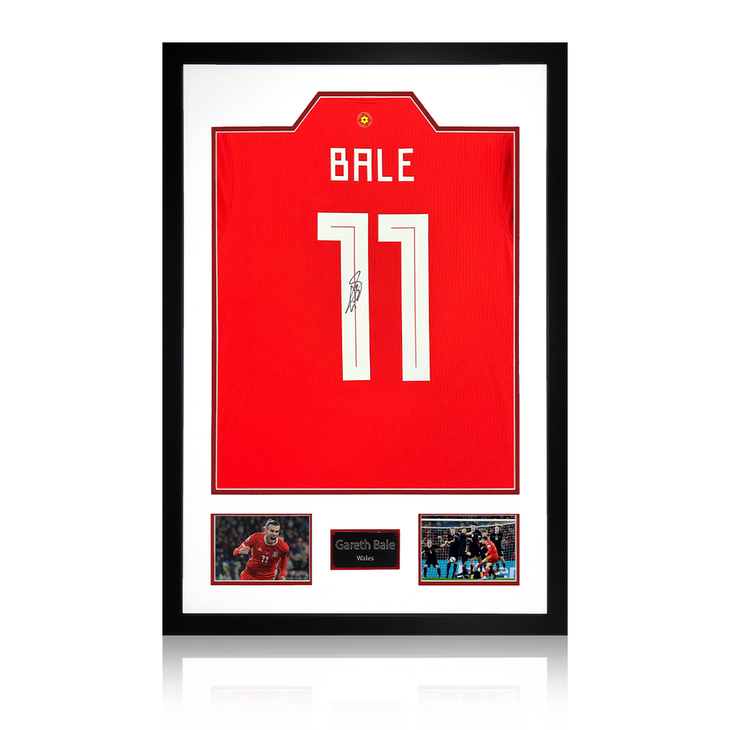Gareth Bale Signed Wales Shirt Premium Frame