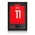 Gareth Bale Signed Wales Shirt Premium Frame.