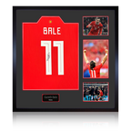 Gareth Bale Signed Wales Shirt Elite Frame