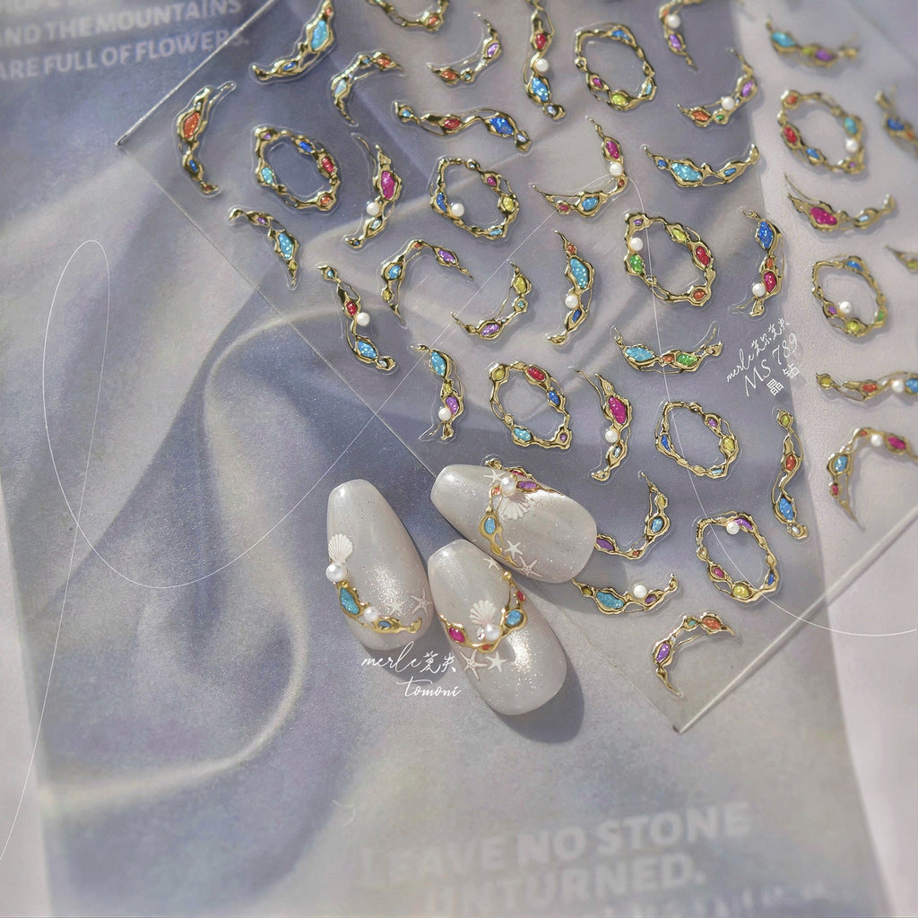 Hello Claws | Gemstone Necklace Nail Deco Sticker