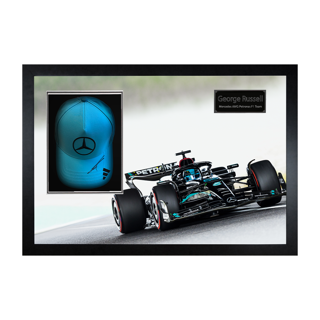 George Russell Signed Mercedes F1 Cap Iconic Frame (ACG Cert)