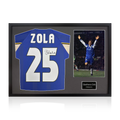 Gianfranco Zola Signed Chelsea Shirt Classic Frame