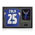 Gianfranco Zola Signed Chelsea Shirt Classic Frame