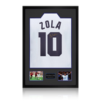 Gianfranco Zola Signed Parma Calcio 1913 Shirt Premium Frame
