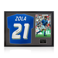 Gianfranco Zola Signed Italy Shirt Classic Frame