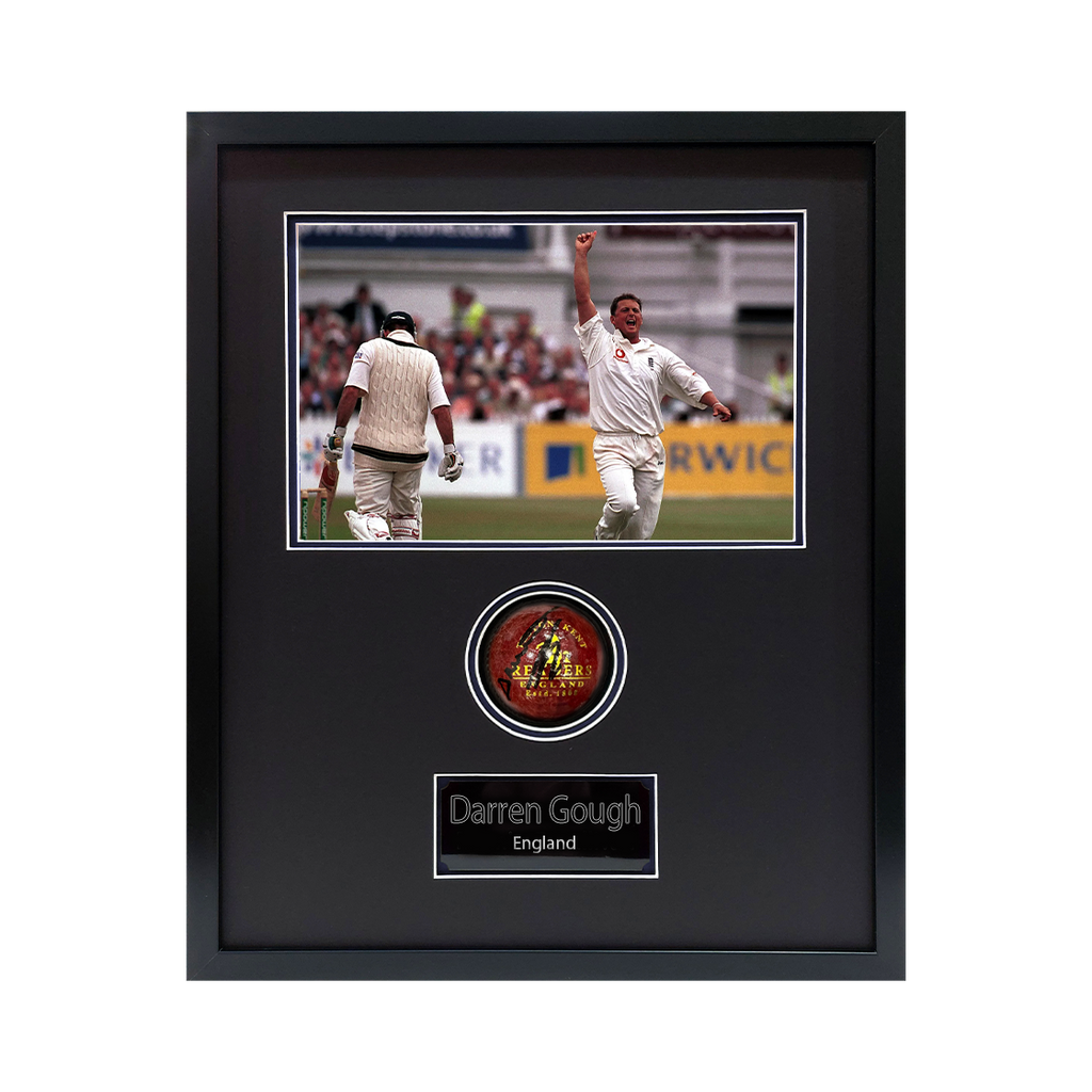Darren Gough Signed England Cricket Ball Compact Frame