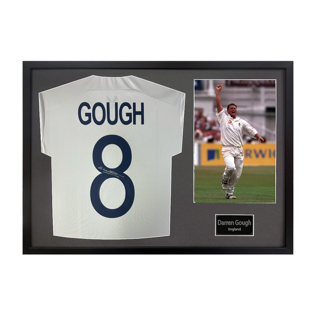 Darren Gough Signed England Cricket Shirt Classic Frame