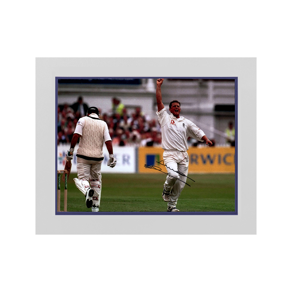 Darren Gough Signed England Cricket 16x12 Image Deluxe Mount