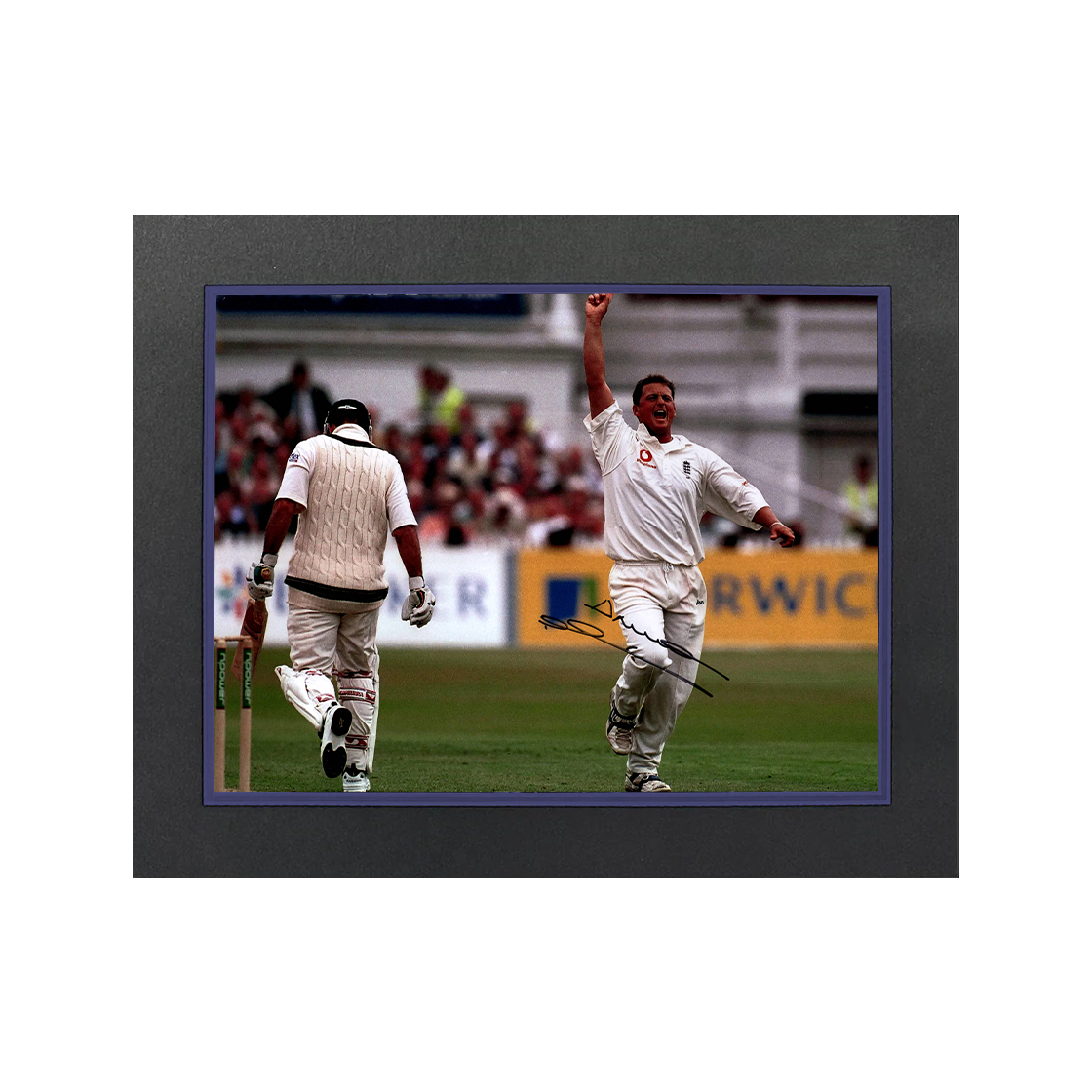 Darren Gough Signed England Cricket 16x12 Image Deluxe Mount