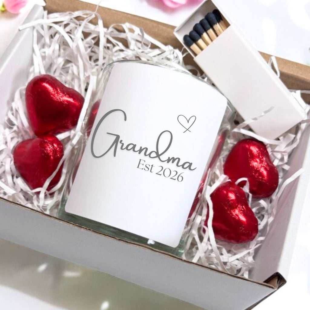 Personalised Grandma Est. 2026 Candle Gift Set | Keepsake Mum