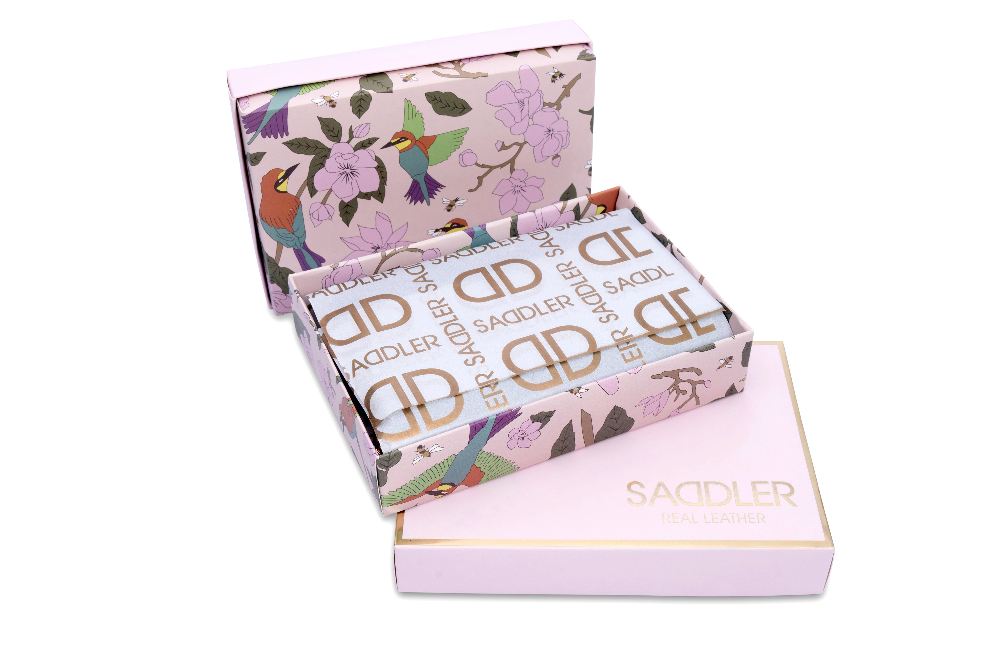 SADDLER "Marion" Bifold Real Leather Card Wallet with Zip Top Coin Purse (Gift Boxed)