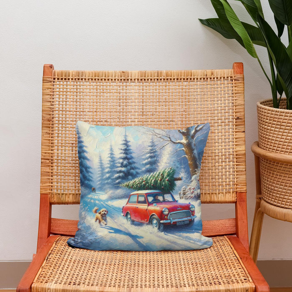 Christmas Journey Home Cotton Cushion