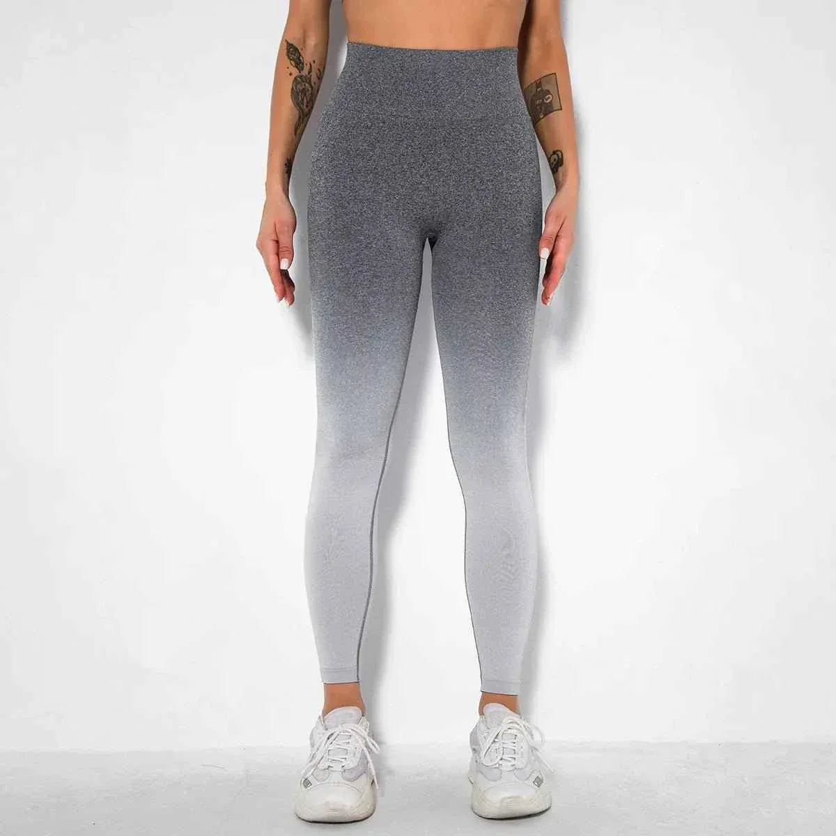 Gradient Yoga Butt Lift Tight Workout Seamless Fitness Gym Leggings For Women