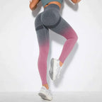 Gradient Yoga Butt Lift Tight Workout Seamless Fitness Gym Leggings For Women