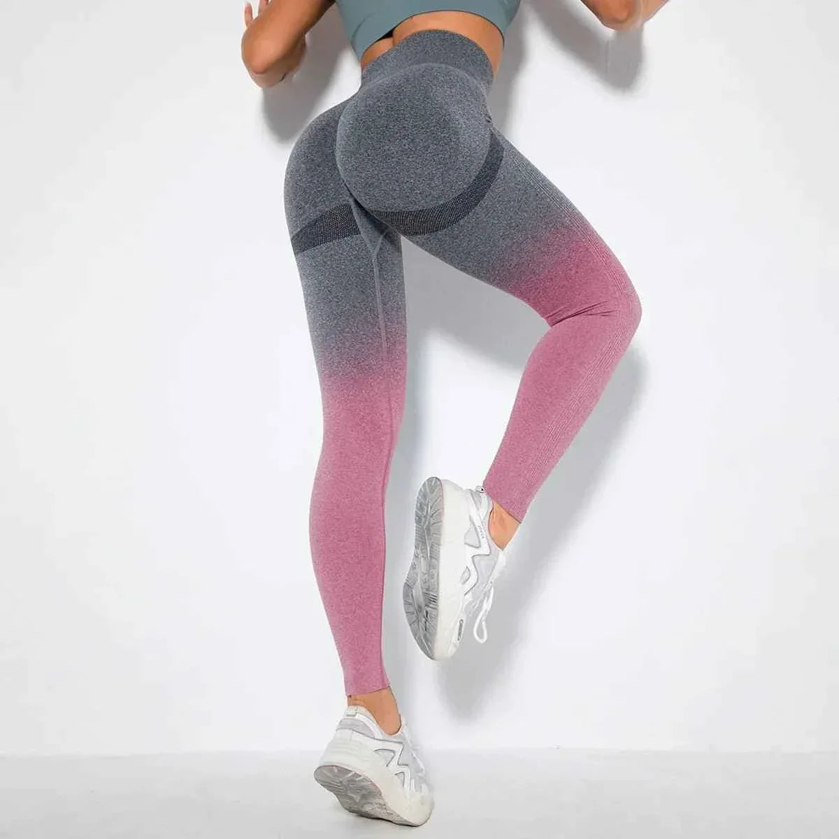 Gradient Yoga Butt Lift Tight Workout Seamless Fitness Gym Leggings For Women