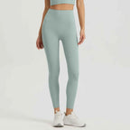 Gym Outfit High Waist Yoga Leggings for Women with Phone Pockets & U Back Sports Bra Set