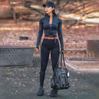 Organic yoga clothing Long Sleeve Suit Fitness Yoga pants set Wear Seamless Sportswear Work Out Clothing Set For Women