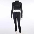 Organic yoga clothing Long Sleeve Suit Fitness Yoga pants set Wear Seamless Sportswear Work Out Clothing Set For Women