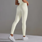 Seamless High-Waist Yoga Leggings for Women – Dot Tummy Control, Non-See-Through Gym Fitness Pants