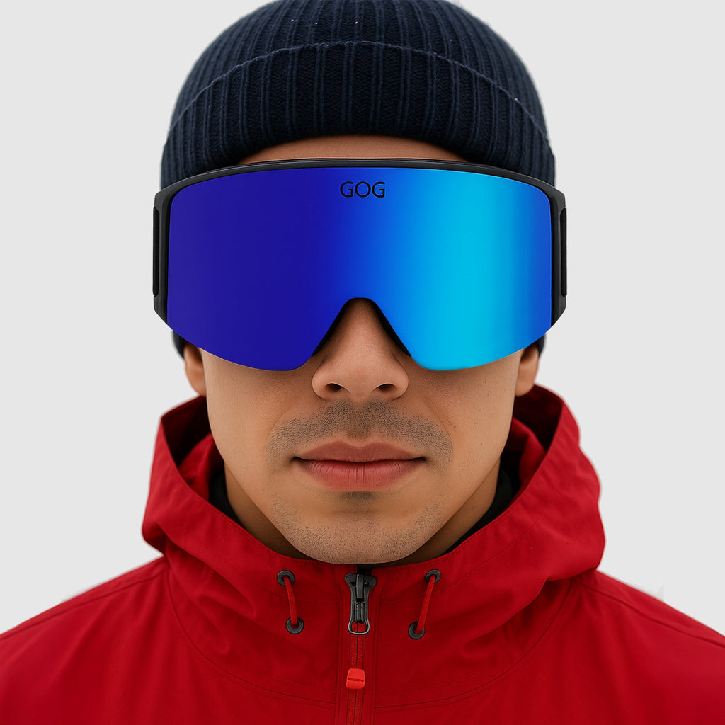 Unisex Stratus UV400 Ski Snowboard Goggles with Anti-Fog Mirror Double Lens