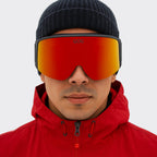 Unisex Stratus UV400 Ski Snowboard Goggles with Anti-Fog Mirror Double Lens