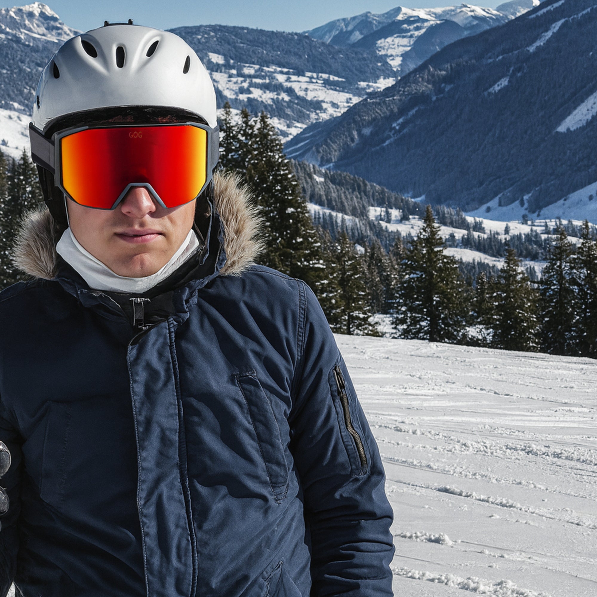Unisex Stratus UV400 Ski Snowboard Goggles with Anti-Fog Mirror Double Lens