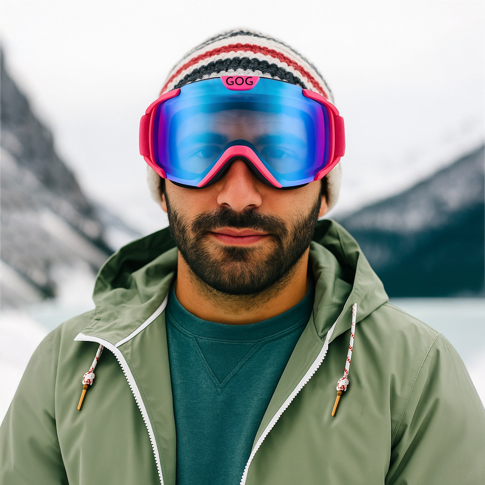 Unisex Nebula UV400 Ski Snowboard Goggles with Anti-Fog Mirror Double Lens