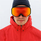 Zero UV400 Ski Snowboard Goggles with Anti-Fog Hydrophobic Mirror Double Lens