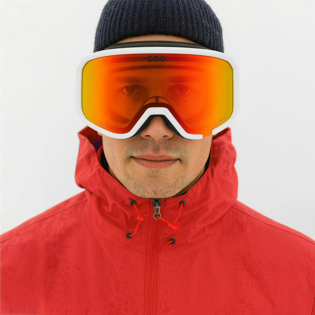 Zero UV400 Ski Snowboard Goggles with Anti-Fog Hydrophobic Mirror Double Lens