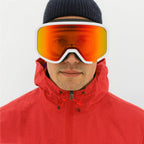 Zero UV400 Ski Snowboard Goggles with Anti-Fog Hydrophobic Mirror Double Lens