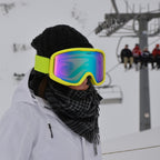 Gonzo UV400 Ski Snowboard Goggles with Anti-Fog Mirror Hydrophobic Double Lens