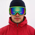 Roxie UV400 Ski Snowboard Goggles with Anti-Fog Mirror Hydrophobic Double Lens