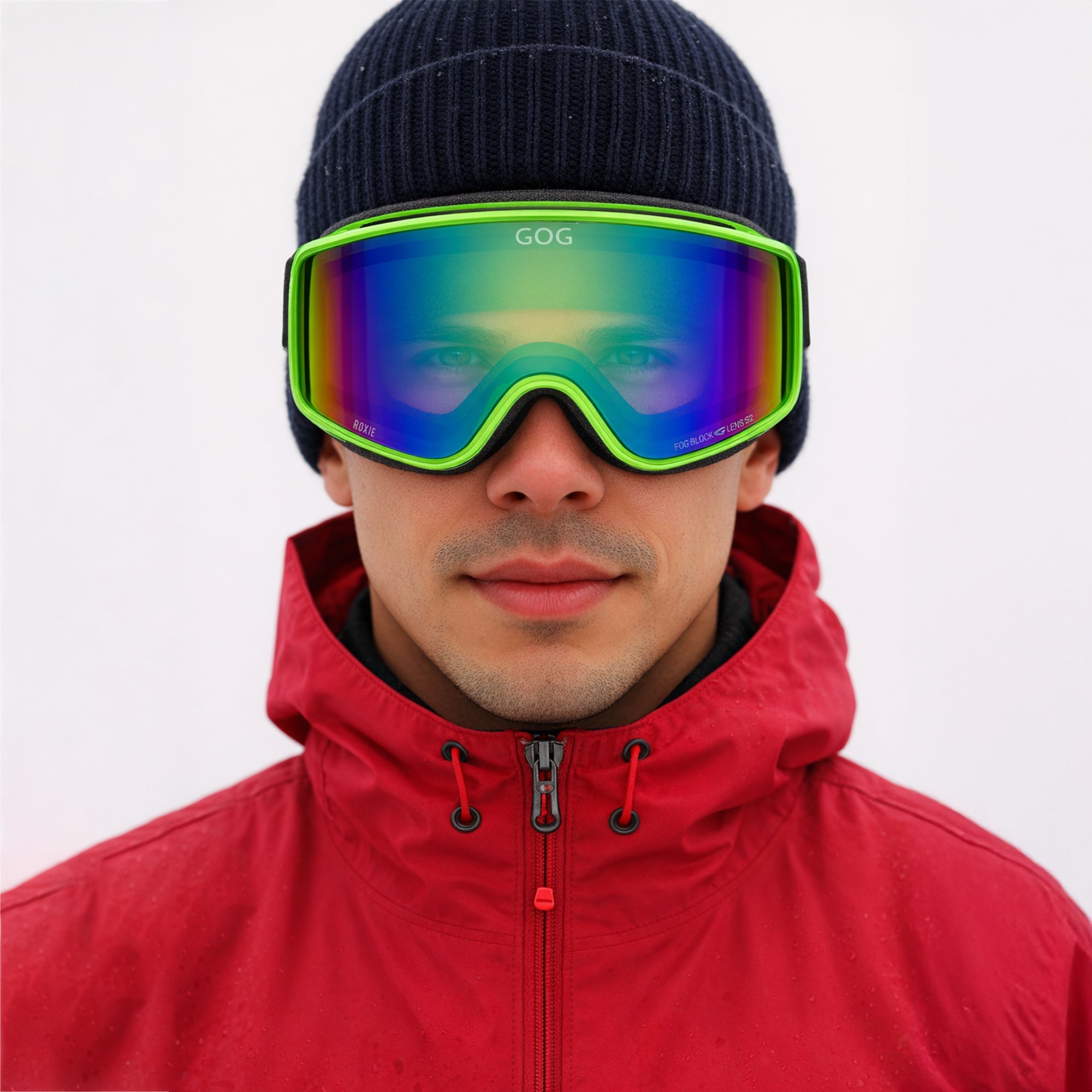 Roxie UV400 Ski Snowboard Goggles with Anti-Fog Mirror Hydrophobic Double Lens
