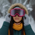 Roxie UV400 Ski Snowboard Goggles with Anti-Fog Mirror Hydrophobic Double Lens