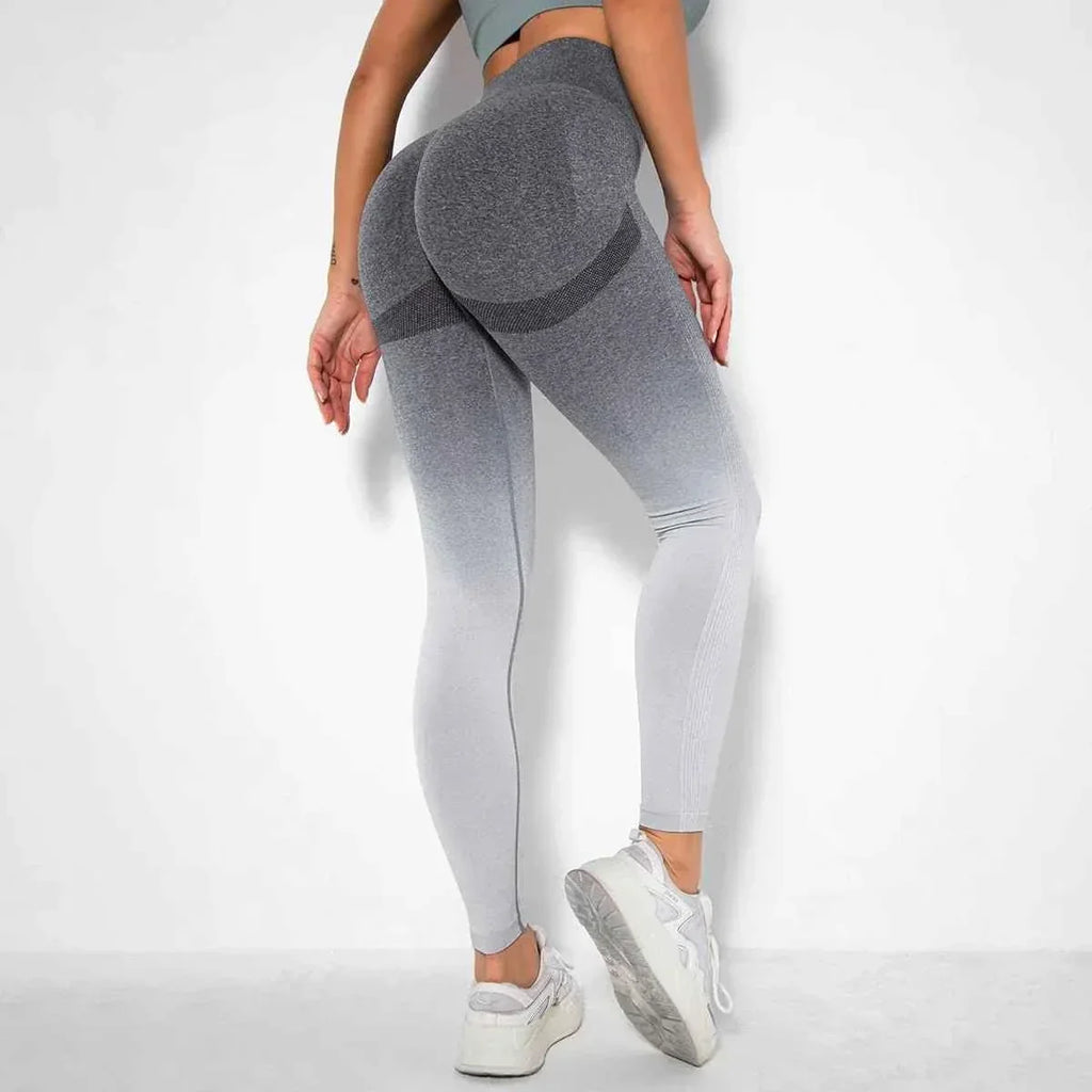 Gradient Yoga Butt Lift Tight Workout Seamless Fitness Gym Leggings For Women