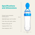 Softuru Baby Feeding Bottle – Silicone Spoon Milk & Cereal Feeder