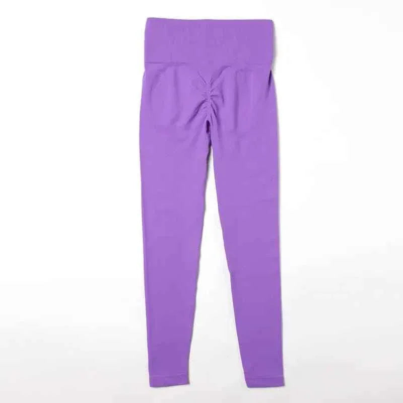 Leggings Yoga Set for Women - Seamless Bra Top and Scrunch Leggings Fitness Sport Suit