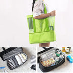 Portable Double Layer Mesh Sport Duffel Beach Picnic Shoulder Storage Bag Handbag, Double Layer Handbag(Green), Double Layer Handbag(Blue), Double Layer Handbag(Red)