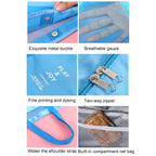 Portable Double Layer Mesh Sport Duffel Beach Picnic Shoulder Storage Bag Handbag, Double Layer Handbag(Green), Double Layer Handbag(Blue), Double Layer Handbag(Red)