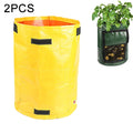 2 Stück 7 Gallonen Kartoffelpflanzsäcke aus PE-Gewebe, Pflanzbeutel Anbau Gartentöpfe Gemüse-Pflanzsäcke Grow Bags für den Gartenbedarf, Grün, Schwarz, Orange, Gelb