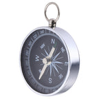 Outdoor Sports Camping Hiking Pointer Guider Aluminum Alloy Compass Hiker Navigation with Keychain, Random Color Delivery, G44-2