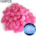 100 PCS Glow in The Dark Garden Pebbles for Walkways & Decoration and Plants Luminous Stones