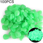 100 PCS Glow in The Dark Garden Pebbles for Walkways & Decoration and Plants Luminous Stones