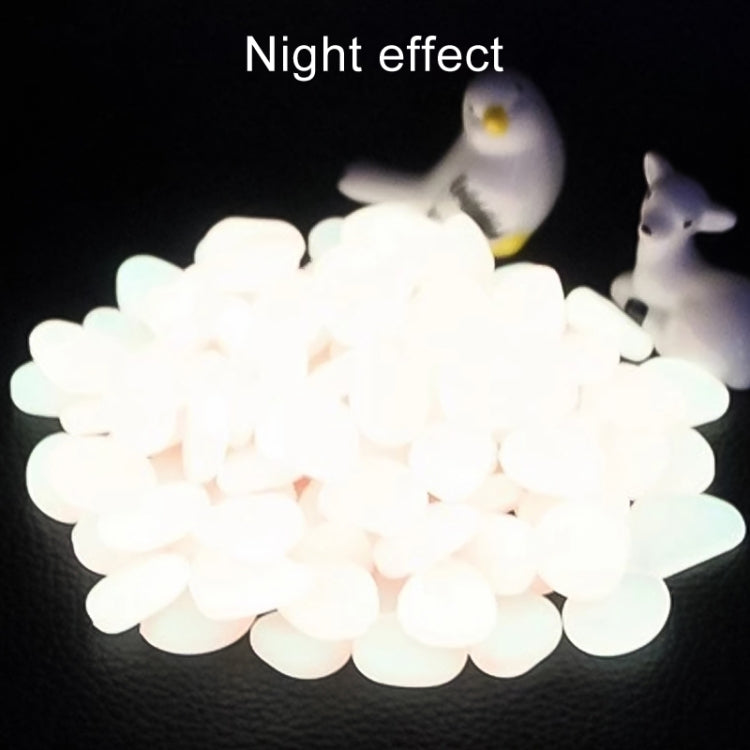 100 PCS Glow in The Dark Garden Pebbles for Walkways & Decoration and Plants Luminous Stones