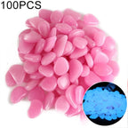 100 PCS Glow in The Dark Garden Pebbles for Walkways & Decoration and Plants Luminous Stones