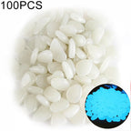 100 PCS Glow in The Dark Garden Pebbles for Walkways & Decoration and Plants Luminous Stones